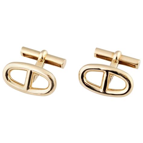 hermes leather cufflinks|hermes cufflinks gold and enamel.